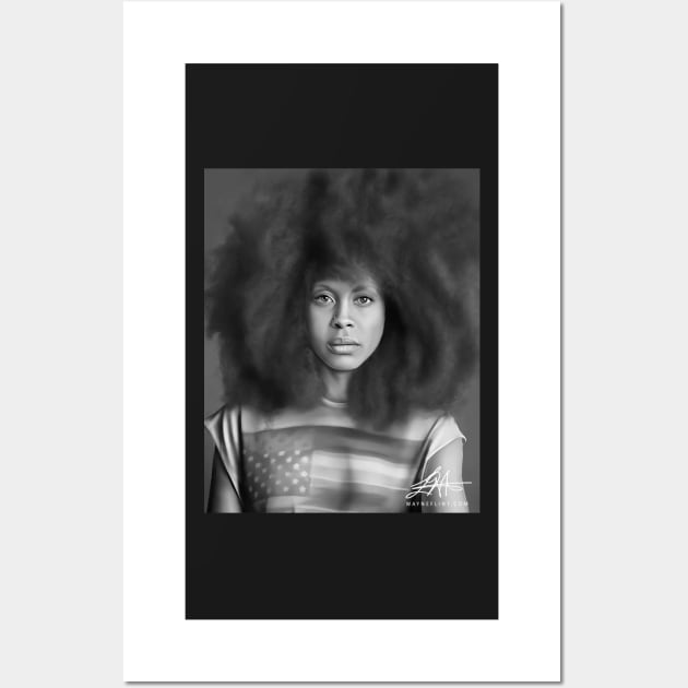 Digital Erykah Badu Wall Art by wayneflint